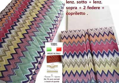 Missoni COORDINATO LETTO 5 PEZZI (Sheets+Bedspread) • $1075.14