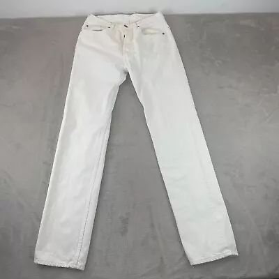 Vintage Levis 501 Jeans Men 33 (Actual 30x36) White Ivory Button Fly 80s 90s USA • $49.88