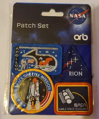 NASA Iron On Patch Gift Set Shuttle Space Embroidered 4 Piece Brand New • £6.49