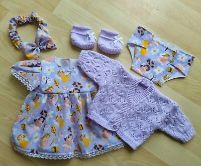 £13.99 • Buy Baby Annabell /Luvabella 17 To 19 Inch Dolls 5 Pce Lilac Fairies Dress Set (50)