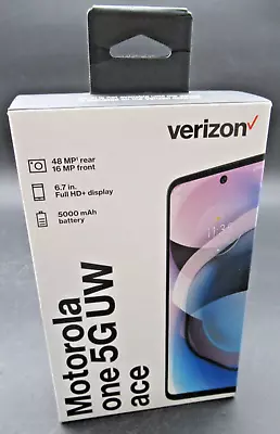 Verizon Motorola One 5G UW ACE Prepaid Cell Phone Volcanic Gray 64GB *NEW* • $54.95