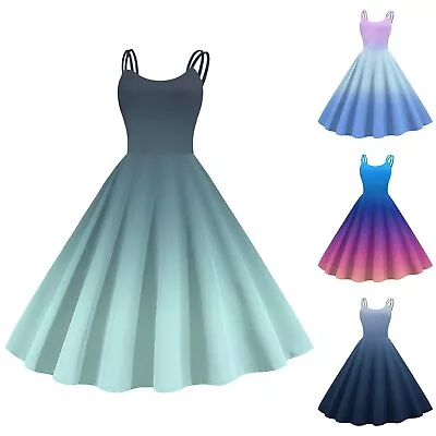 Suitable Vintage Cocktail Dresses For Women Sleeveless Knee Length Retro A Line • $15.91