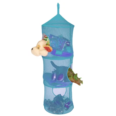 £8.79 • Buy Storage Net Hanging 3 Tier Childrens Toy Kids Bedroom Collapsible Blue
