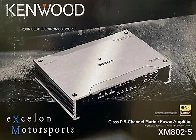 NEW Kenwood XM802-5 Marine/Motorsports 5-Channel Compact Marine Amplifier  • $359