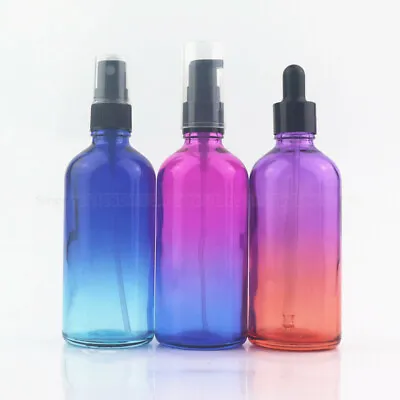 £1.19 • Buy 100ML Glass Spray Bottles Sprayer Eye Dropper Pipette Serum Pump Essential Oils