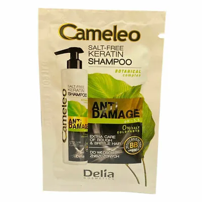 6 XDelia Cameleo Anti-Damage Salt-Free Keratin Shampoo Sachets - 60ml Total • £3.99