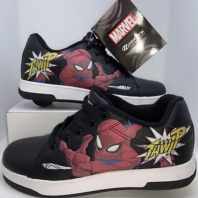 HEELYS Marvel Spider-Man Skate Shoes Black Youth Size 7 • $32