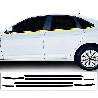 Fits Volkswagen Jetta 19-23 Side Window Chrome Delete Cover Decal Blackout Trim • $39.99