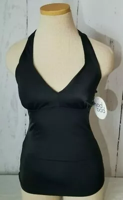 Mod Bod Bathing Suit Top Size XS Black Tankini Halter NWT • $5.99