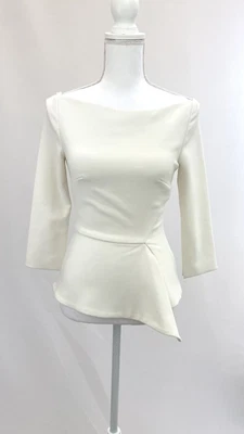 $129 • Buy Roland Mouret Ltd Edition Net-A-Porter, Cream Off Soulder Asymmetrical Pleat Pep