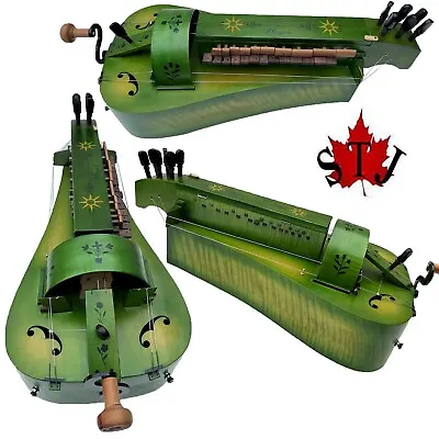 Green Color Maple Wood 6 Strings 24 Keys Hurdy Gurdypretty Drawing.Good Sound • $1199