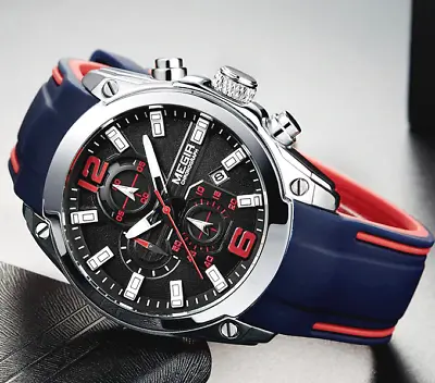 $22.49 • Buy Men's Watch Reloj De Hombre Sports Style Silicone Rubber Watches Chronograph 