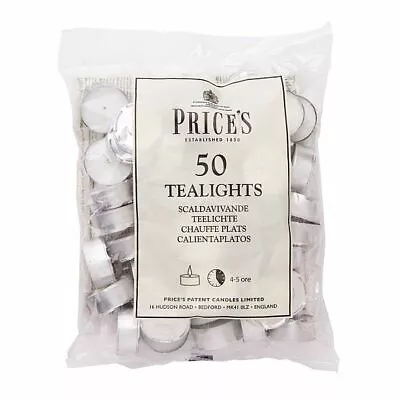 Prices Patent Candle Tealights Bag 2 X Packs Of 50 - 100 Tea Lights 5 Hour Burn • £10.79