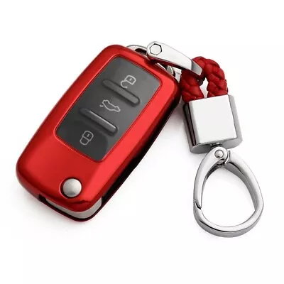 For VW Jetta Golf6 Passat B7 Scirocco Red Key Fob Chain Accessories Cover Case • $17.97