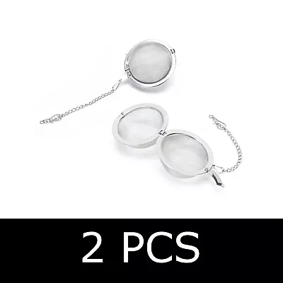 £3.69 • Buy 2 Pack Tea Ball Strainer Infuser Stainless Steel Mesh Filter Herb Leafs Spice UK
