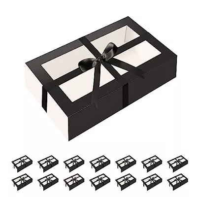 15 Pack Macaron Boxes For 12 7.2×4×1.9 Inches Macaron Packaging Boxes Black M... • $30.36