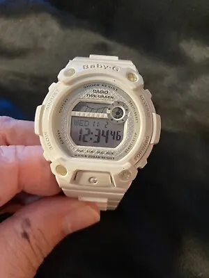 Watch: Baby-g Casio Ladies White Watch Blx-100 New Battery And Warranty • $90