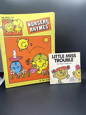 Vintage Mr Men And Little Miss Lot Of 2 Books Nursery Rhymes Paperback • $3.99