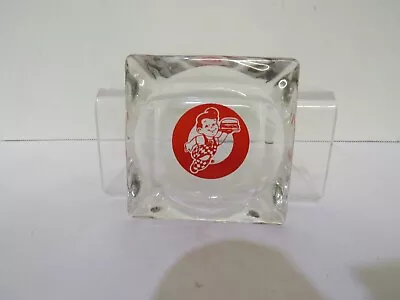 VTG Bob's Big Boy Squar Clear Glass Ashtray Advertisement Memorabilia. • $16