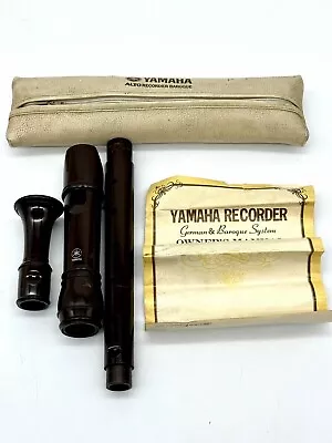 YAMAHA Alto Recorder German & Baroque Brown Case Instruction Manuel Japan L@@K • $19.99