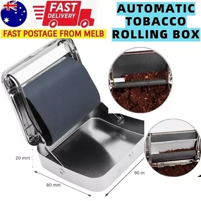 Metal Automatic Cigarette Tobacco Roller Roll Rolling Machine Box Case Maker Tin • $13.98