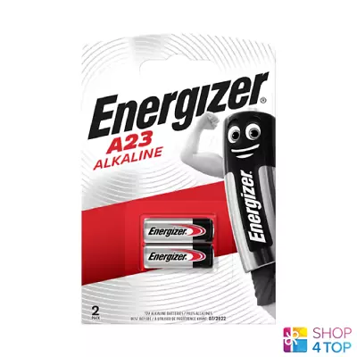 2 Energizer Alkaline A23 Batteries 12V GP23 AK23A L1028 LR2 Exp 2020 2BL New • £3.43