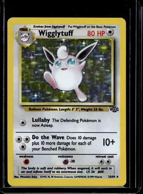 1999 Pokemon Game Wigglytuff Holo Jungle #16/64 TCG • $5.50