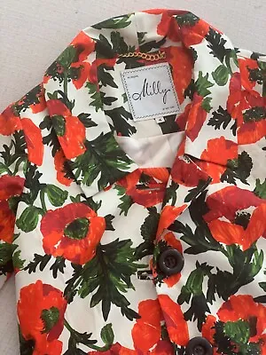 Milly Original New York Rare Floral Jacket Vintage Style Size 4 • $125