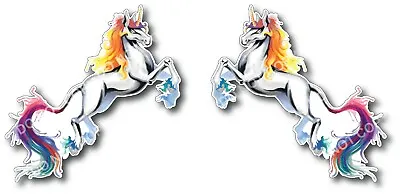 2x Unicorn Decal Tumbler Car Truck Window Bumper Wall Decal Sticker Girl Fantasy • $5.93