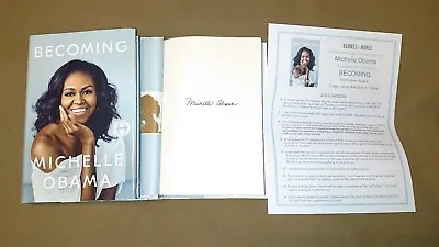 New Signed Michelle Obama Becoming HC DJ 1/1 FLOTUS Memoir Barack First Lady USA • $799.99