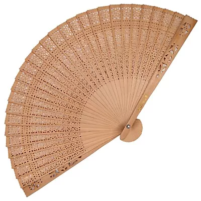 Vintage Die-Cut Fragrant Sandalwood Kyoto Incense Sented Folding Fan: Apr24-J • $25