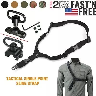 Single Point Sling Bungee Gun Strap & MLOK Quick Release QD Sling Swivel Adaptor • $8.96