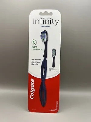 2 X Colgate Infinity Deep Clean Toothbrush Replaceable Head + Aluminium Handle • $19.95