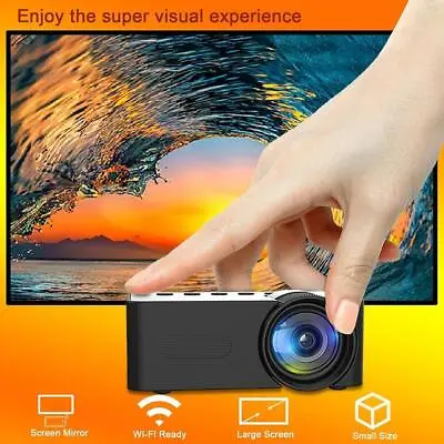 Wireless Mini Projector Mobile Video Wifi Smart Portable Home Theater • £29.99