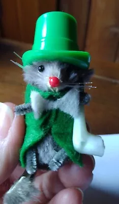 Vtg Original Fur  Irish St. Patrick's Day Mouse Made In West Germany • $38.99