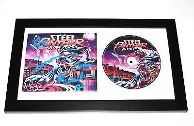 STEEL PANTHER BAND SIGNED FRAMED 'ON THE PROWL' CD COVER ALBUM COA X4 MICHAEL + • $161.49