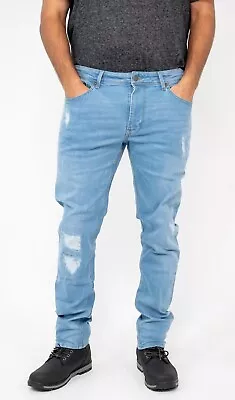 Men's Ripped Distressed Jeans For Men Slim Fit Fashion Jeans Stretch Fit Pants • $24.99