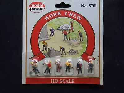 New In Package Vintage Model Power # 5701 Ho Scale 6- Work Crew People • $7.99
