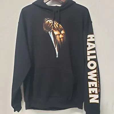 Michael Myers Hoodie Mens M Black John Carpenters Halloween Graphic Sweatshirt • $21.99