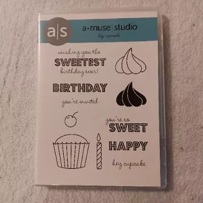 A Muse Studio Stamp Set - Hey Cupcake - Sweetest Birthday - SHME015 • $12.50