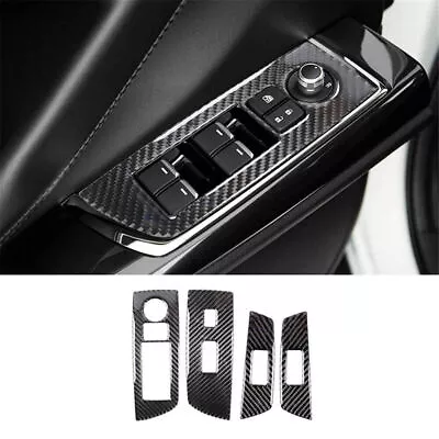 4Pcs Carbon Fiber Interior Window Control Cover Trim For Mazda CX-9 Type B • $17.05