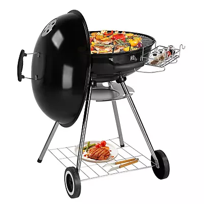 Premium Black Charcoal Grill BBQ 28-Inch Kettle Round Outdoors Portable Grill • $76.59