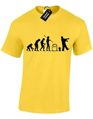 Zombie Evolution Mens T Shirt Apocalypse Halloween Gravestone Undead Walker New • £8.99