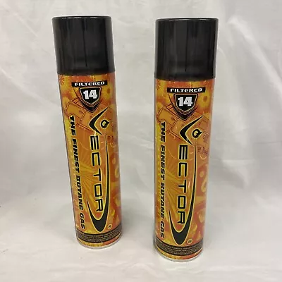 2 Cans Vector Quintuple Refined The Finest Butane Gas Fuel 320 Ml 14 Filtered • $19.50