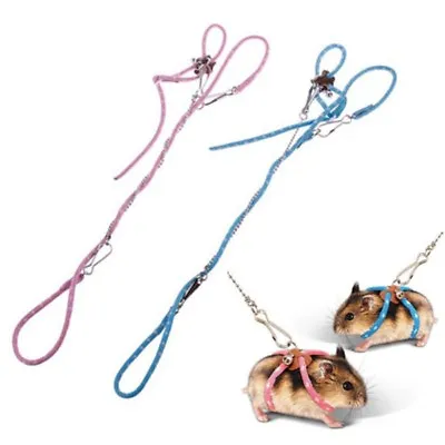 £2.99 • Buy Adjustable Harness Leash Hamster Rat Mouse Squirrel Gerbil Glider Walking Toy
