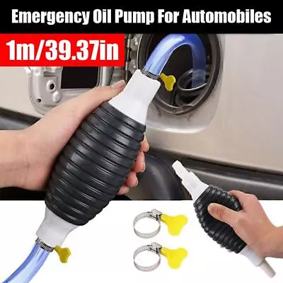 1M Car Fuel Tank Sucker Oil Transfer Petrol Diesel Liquid Manual PVC Hose Pump • $5.85