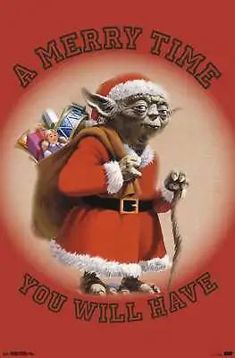 Star Wars: Saga - Yoda Merry Time Poster • $22.99
