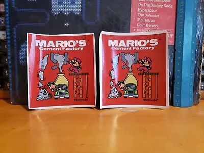 Nintendo Mario's Cement Factory Game And Wa Watch Side Art Decals. New.  • $12