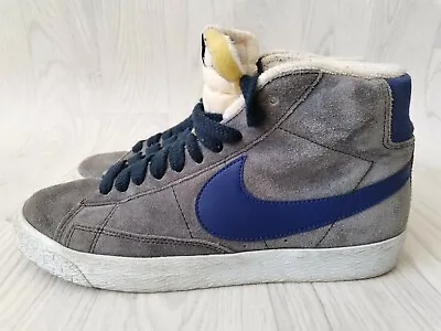 £24.99 • Buy Nike Blazer Original Mid Suede Trainers Shoes Sneakers Grey White Blue Uk 5.5