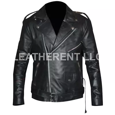 Men's Professional Wrestle Triple H Paul Michael Classic Biker Leather Jacket • $116.98